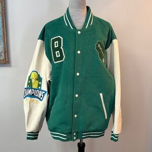FISLL Milwaukee Bucks NBA 2021 Championship Varsity Jacket NWT